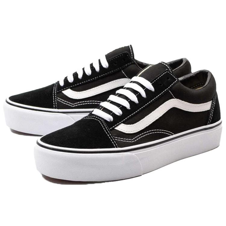 Vans Old Skool Platform 'Black White' (Unisex) Black / White Skateboard Shoes VN0A3B3UY28
