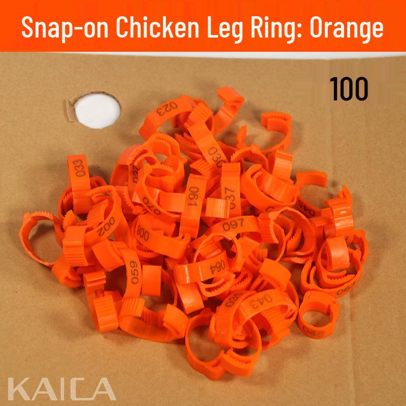 

Engraved Snap-On Poultry Leg Bands: Optional Colors for Chicken, Duck & Goose