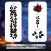 Halloween Black Pumpkin Rose & Maple Leaf Vine for Thanksgiving & Outdoor Decor