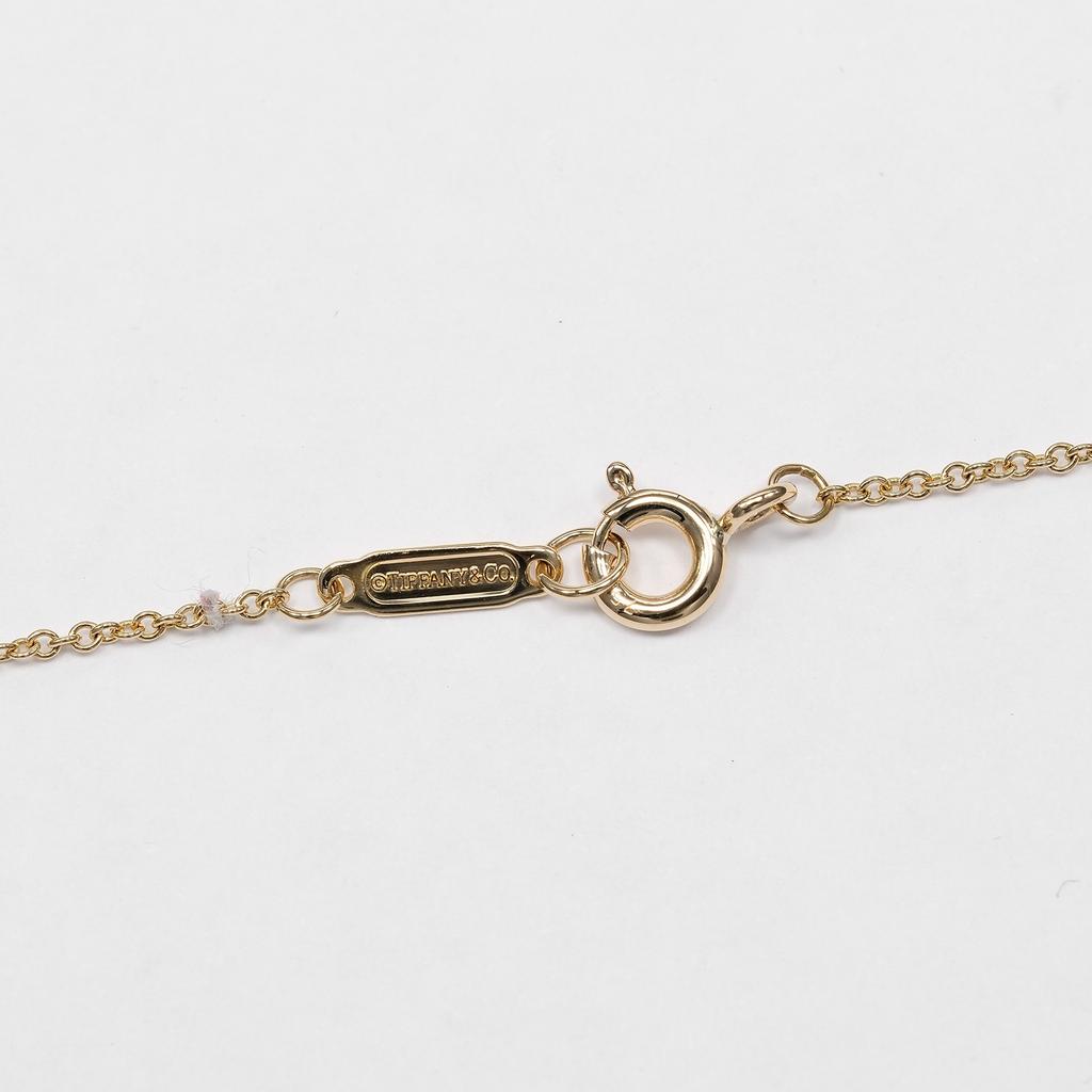 TIFFANY&Co. Oval key Necklace K18 yellow gold/diamond 2.75g Women Used