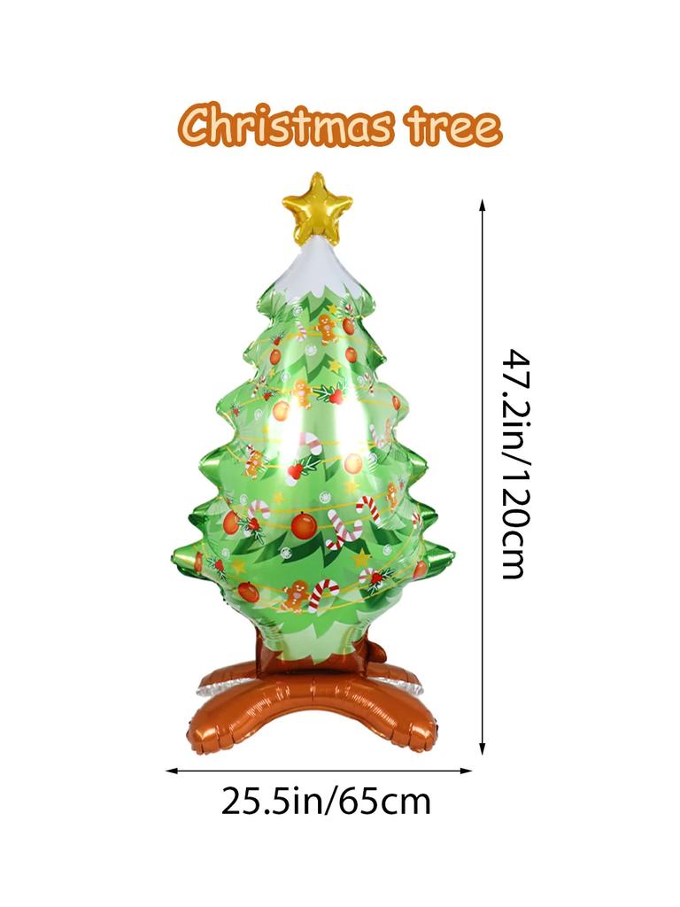 Weihnachtsständer-Folienballons, Weihnachtsmann-Schneemann-Dekoration, Heiligabend, Neujahrsparty-Dekorationszubehör