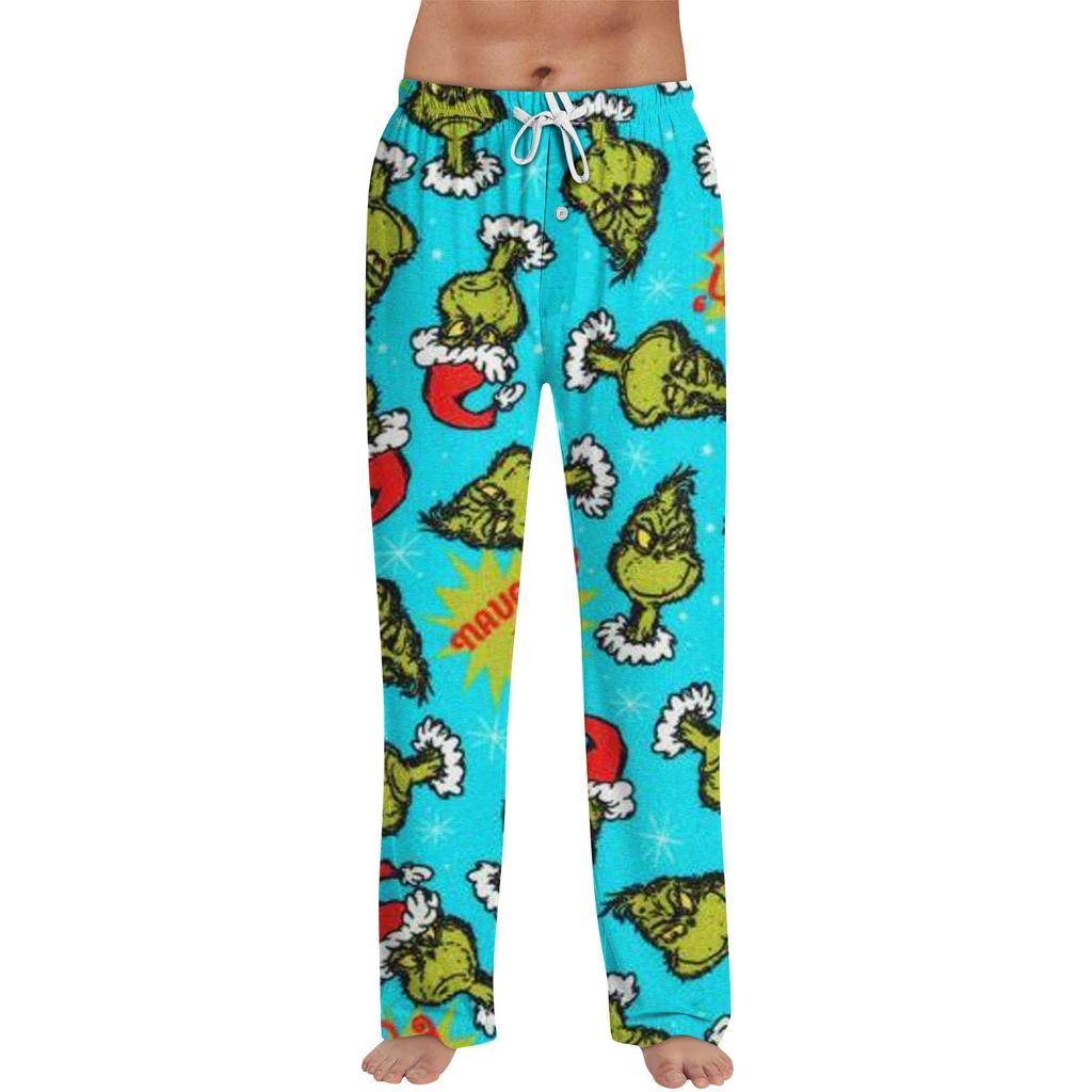 Men's Allover Printed Home Pants Sleeping Pajama Pants Long Pants Pajama Pants Yoga Pants
