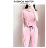 2023 Korean-Style Women's Casual Summer Two-Piece Set: Short Sleeve Top & Jogger Pants