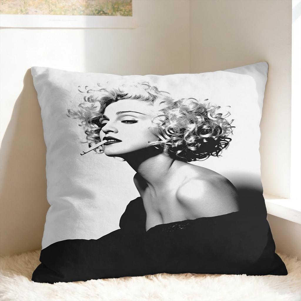 Singer M-Madonna Pillowcases Kawaii Pillow Case For Living Room Sofa Graphic Pillow Cover