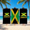 J-Jamaika Flagge Handtuch Mikrofaser Strandhandtuch, Schnelltrocknend, Sandfrei, Ultrafeine Faser, Super Weich.