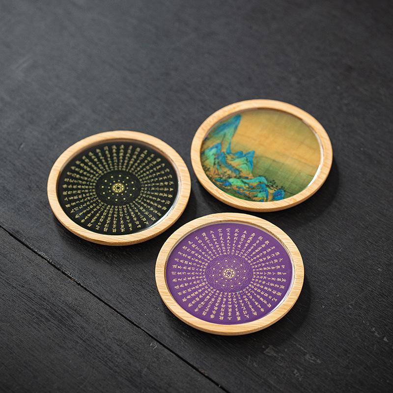 Zen Lotus Heart Sutra Incense Holder - Small Indoor Burner for Tea Ceremony and Sandalwood/Agarwood Incense