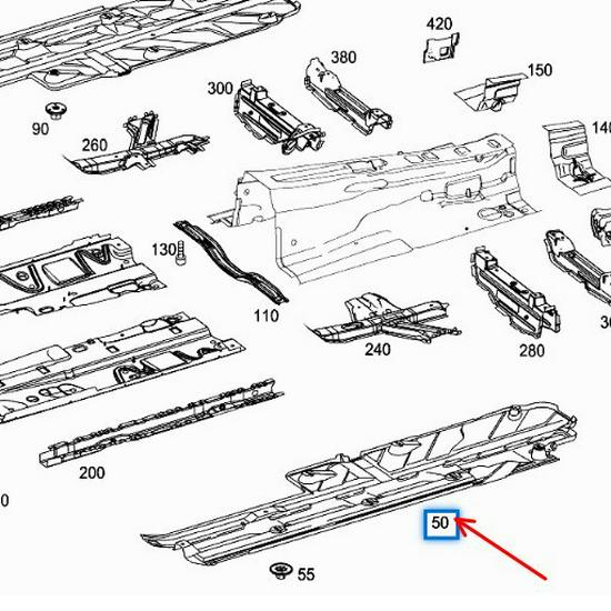 Mercedes-Benz GLK W204 Underbody Guard 2046805300/2046804800