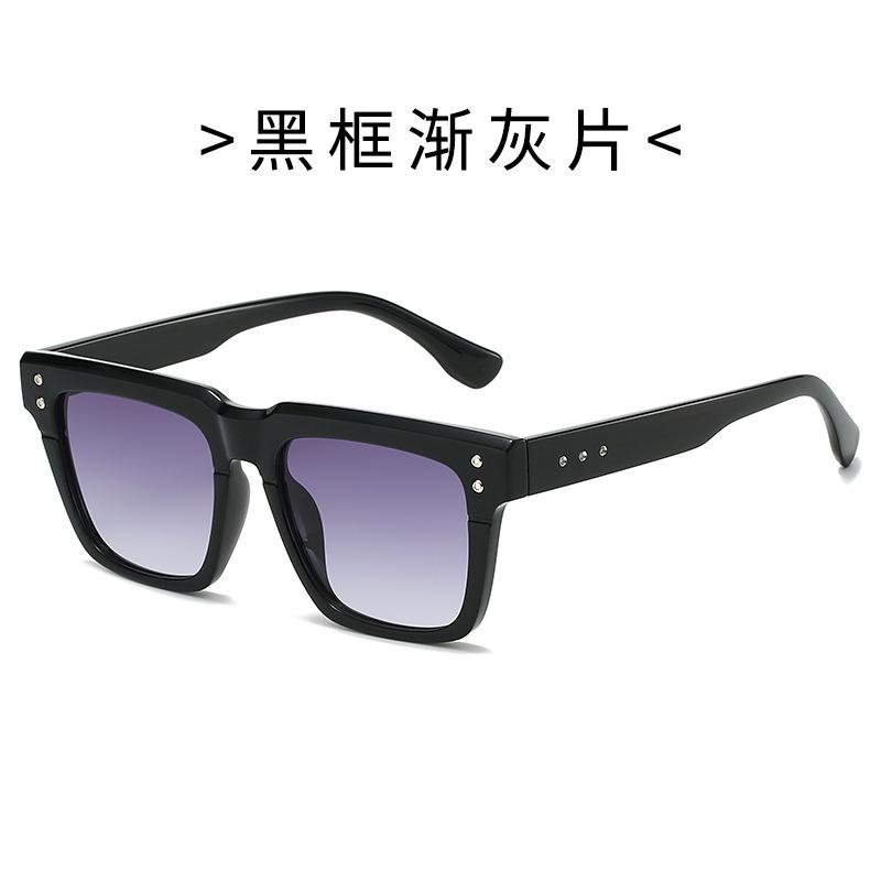 Lunettes de soleil carrées rétro personnalisées à grande face pour hommes matures, plaque texturée, protection solaire, best-seller