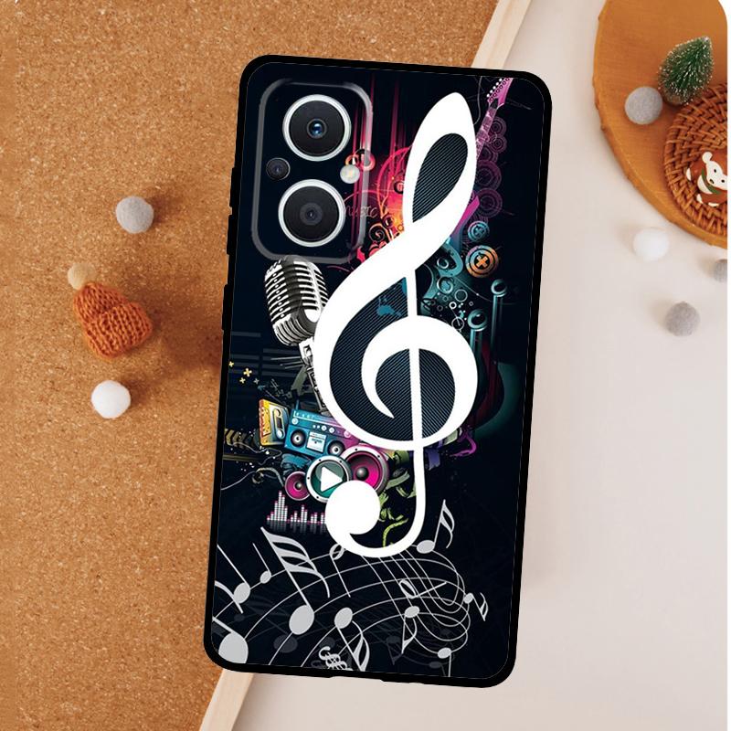 Musical Notes Violin Classical Music Phone Case For OPPO Reno 12 F 13 F 11 8T 7 8 10 Pro OPPO Find X8 X6 Pro X3 X5 Lite Cover