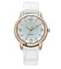 Women's Crocodile Pattern Leather Quartz Watch with Inner Shadow Numerals