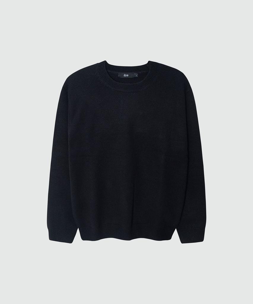 EZIO Soft Plain Round Knit_Black