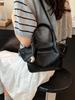 Lychee Pattern Large Capacity Luxury Handbag - Women's Fashion Commuter Bag