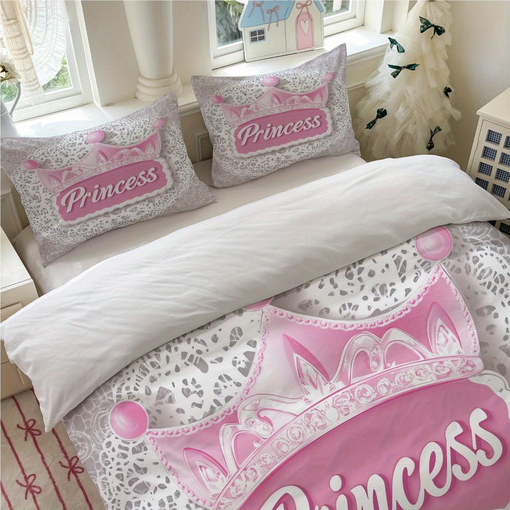 Princess Bedroom Bedding Set Duvet Cover Christmas Gifts Comforte Cartoon With Pillowcase Children's  Suitable and Adults