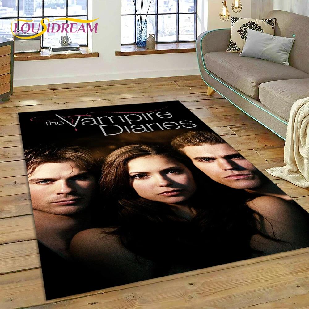 3D Latest The Vampire Diaries Damon Salvatore Rug Carpet for Living Room Bedroom Home Decor,Non-slip Decoration for Sofa Doormat