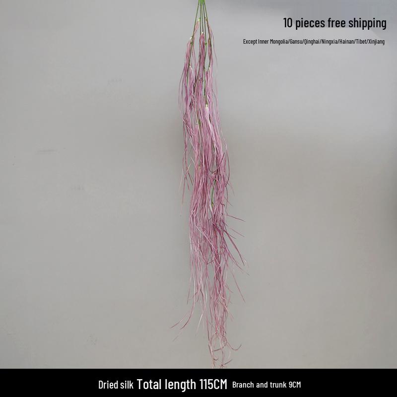 Purple Floral Wedding Arrangement - Silk Hydrangea, Rose, Bamboo Leaves & Grass for Flower Arches