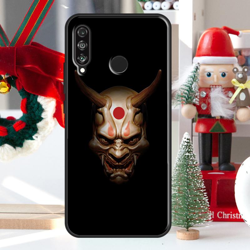 Japanese Oni Hannya Demon Mask For Huawei Nova 9 10 SE 11 Pro Y60 Y70 Y90 Y61 Y91 Y72 Y73 12i 11i 8i P20 P30 P40 Lite Case