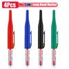 1-8pcs 32mm Long Head Markers Pen Multi-purpose for Woodworking Tile Decoration Deep Hole Marker Pens Red/Black/Blue/Green Ink