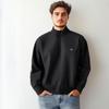 Long Sleeve Polo Shirts for Men Zipper Up Stand Collar Quarter Sweatshirt Pullover Fall Casual Sweat Shirts Men's Turtleneck Pullover Mock Neck Tops