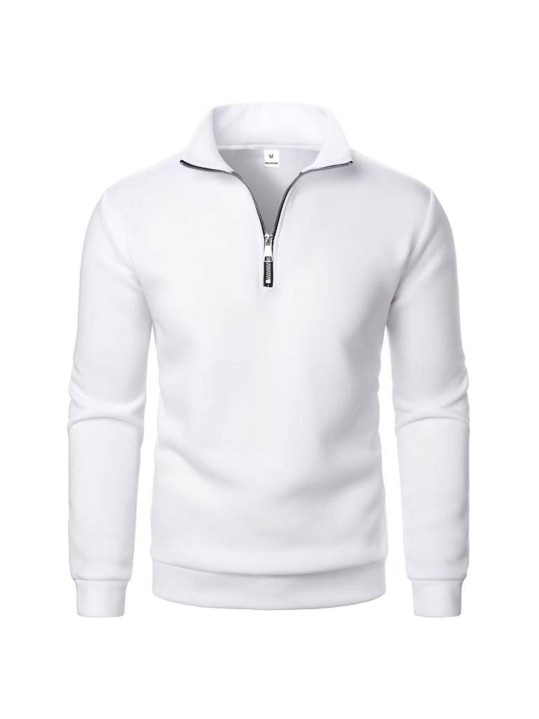 Men's Trendy Half-Zip Stand Collar Casual Hoodie