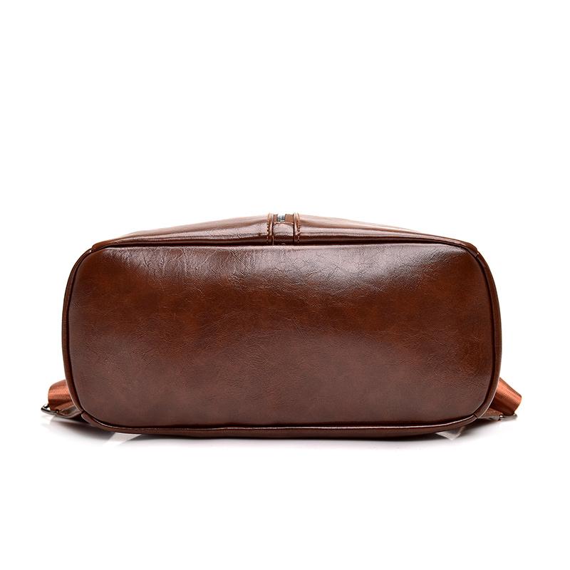 Women's Multi-Functional Backpack Dual-Use Shoulder Bag Soft Leather Travel Bag