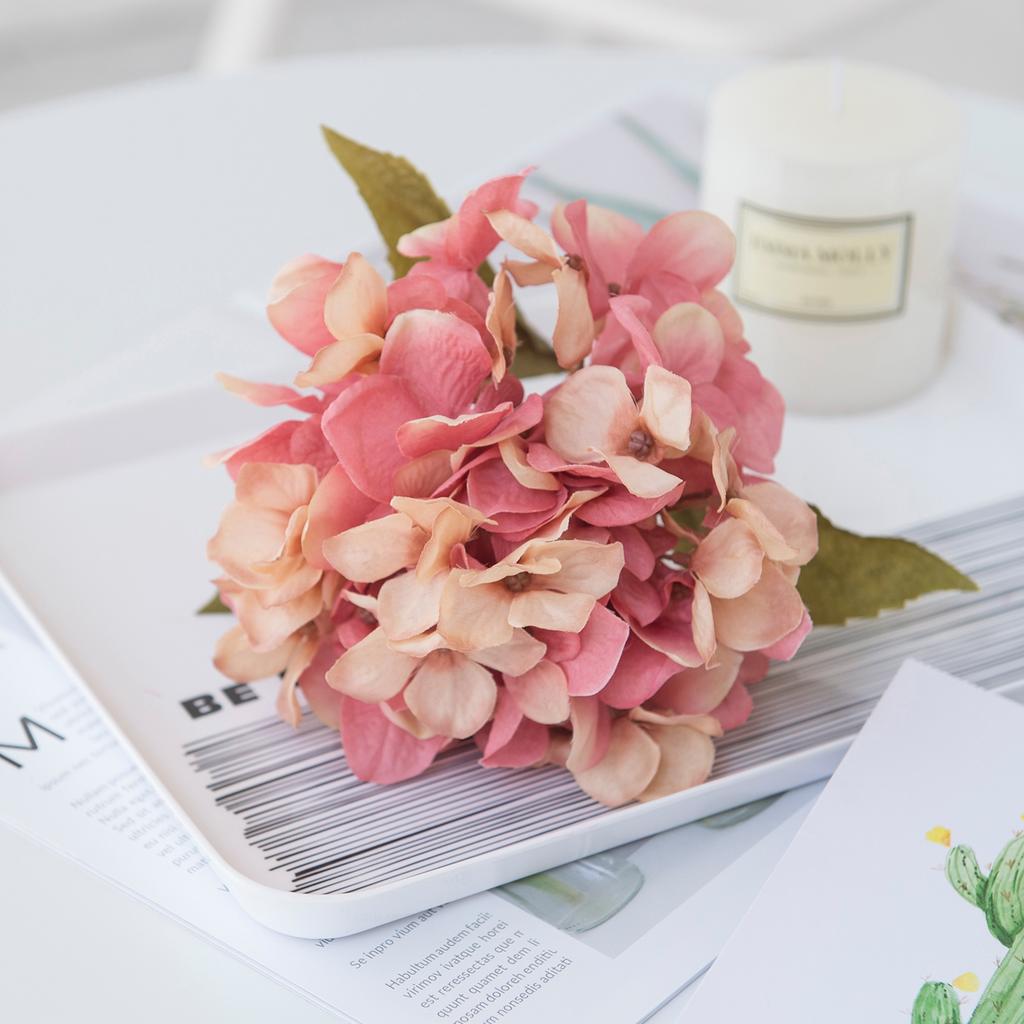 2/5PCS Silk Hydrangea Artificial Flowers High Quality Home Vase Table Decor Wedding Decorative Garden Diy Gift Wreath Material