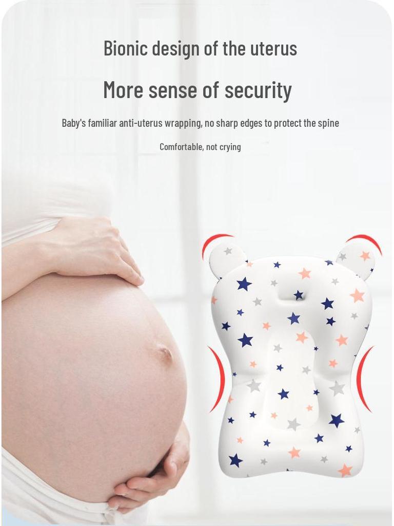 Non-Slip Baby Bathing Pad with Pocket for Newborns