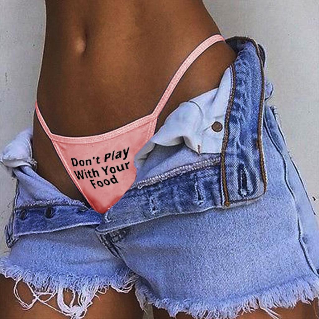 Women's Printed Cotton Blend Thong Panties Comfortable Low Rise Briefs with Elastic Waistband for Everyday Wear and Intimate Use