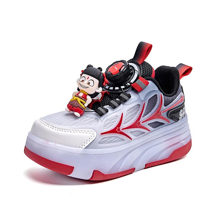 Kids' Light-Up Roller Sneakers: Four-Wheel Invisible Skates