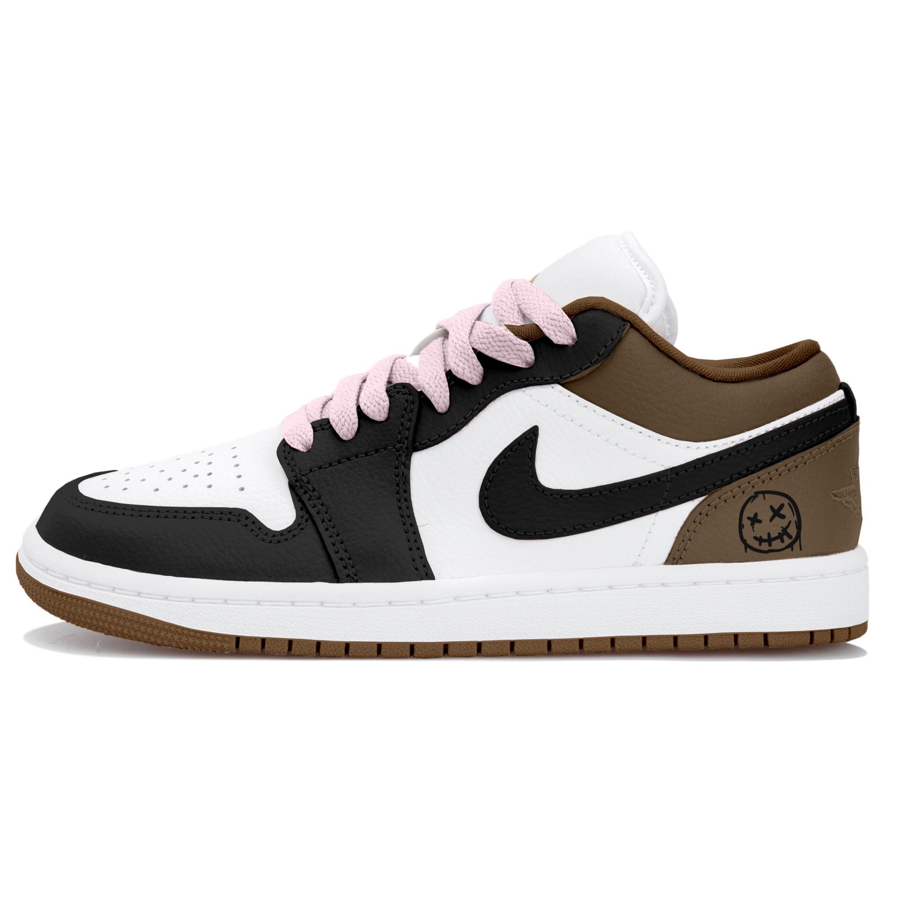 

Jordan Air Jordan 1 Low top Vintage Basketball Shoes Women s Beige Black Beige DC0774-202(Team-) 40.5