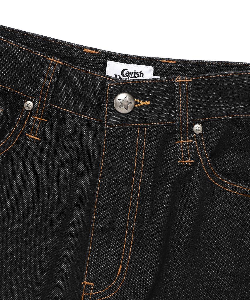 CAVISH W Check Denim Pants Black(Cv2Fffd110A)