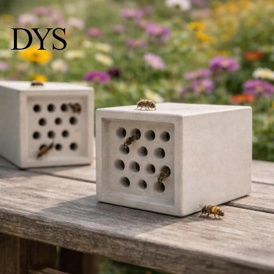 Bee Pollination Aid Honeycomb House Mason Habitat Multiple Shapes Plastic Insect Pollinator Waterproof Garden Decor for Pollinators Organic Gardening