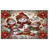New Christmas Linen Square Placemat - Festive Party Tablecloth Decor, Beautify Coffee Table Mat.