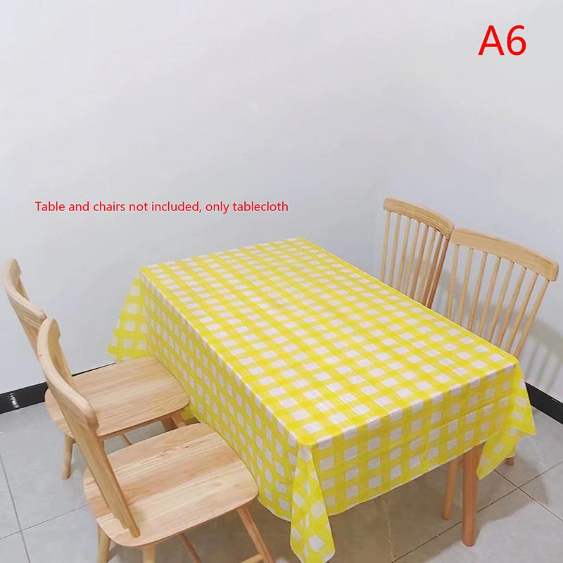Rot Schwarz Karierte Einweg-Tischdecke Hochzeit Geburtstagsparty Indoor Outdoor Picknick Tischdecke Kunststoff Wasserdichte Tischdecke