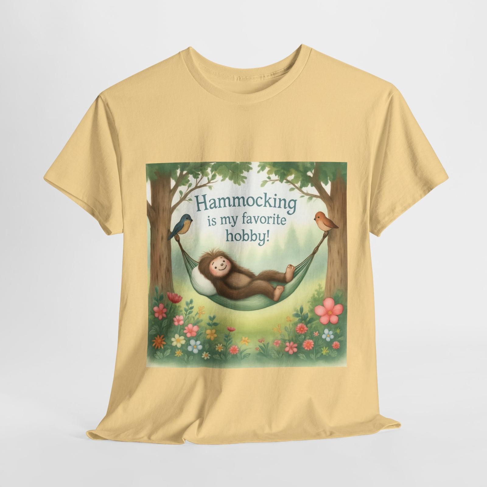 Hammocking Is My Favorite Hobby Tee Cute Unisex Cotton T-Shirt Relaxation Summer XL