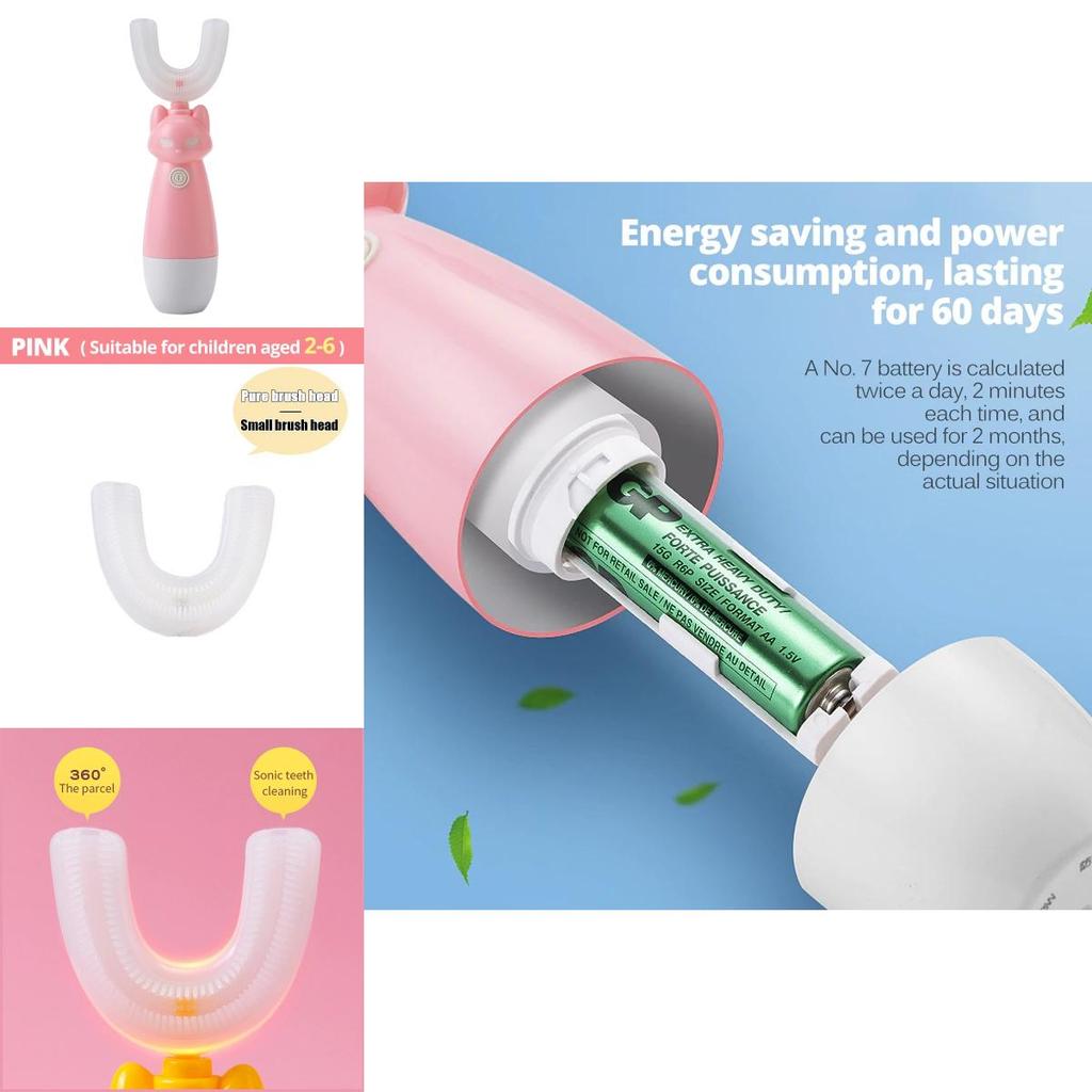 Durable Electric Toothbrush For Kids With Silicone Brush Head And Long Battery Life