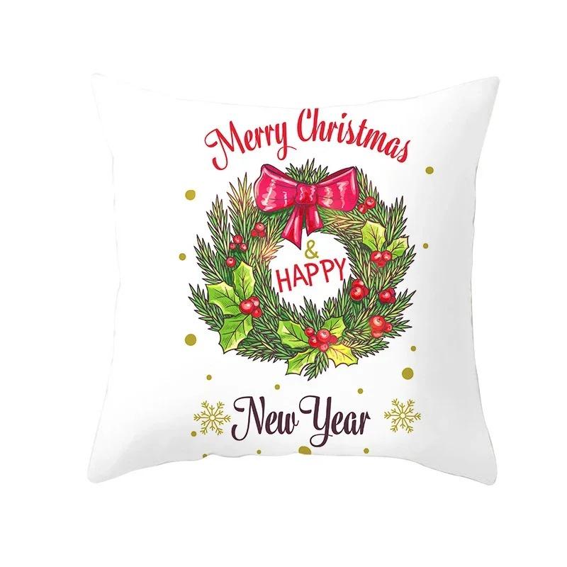 Christmas Themed Pillowcases Car Accessories Office Santa Claus Living Room Sofa Home Pillowcases