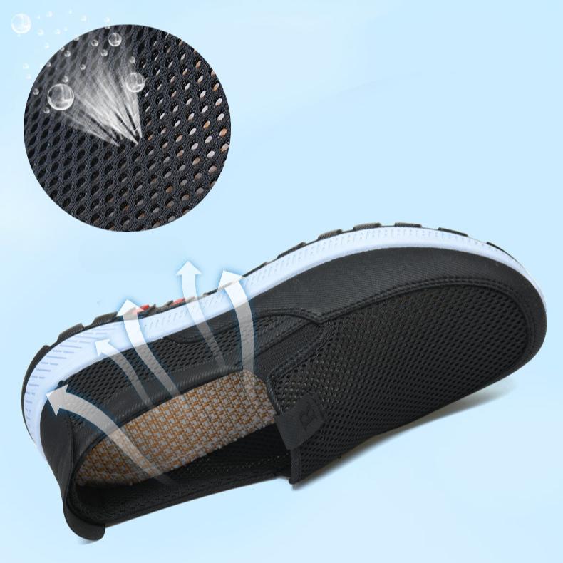 Breathable Men's Vulcanized Shoes, Summer Mesh Breathable Hiking Shoes, Comfortable Travel Shoes Suitable for Outdoor Activities