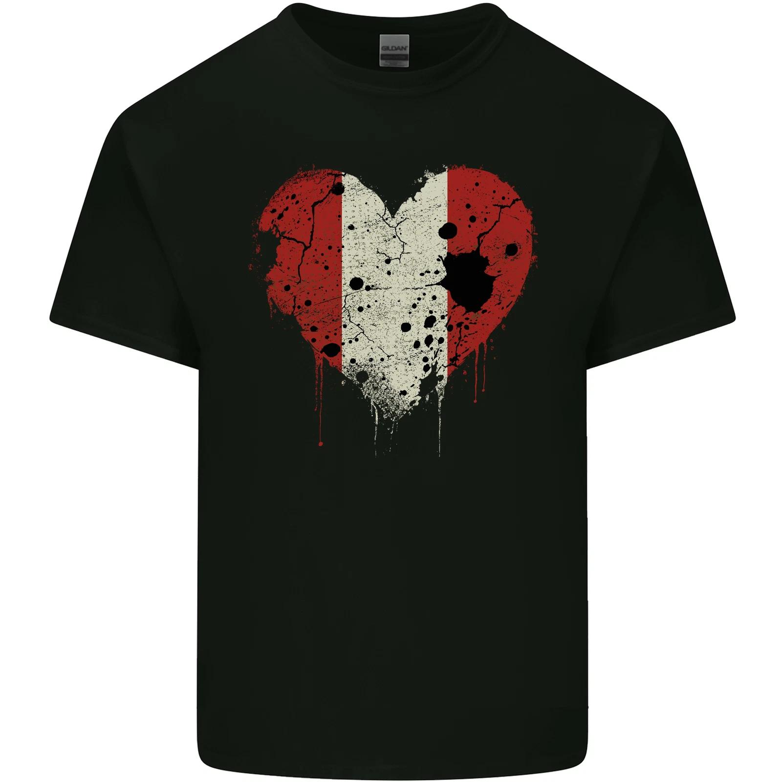 Love Peru Flag Peruvian Day Football Kids T-Shirt Childrens 4XL