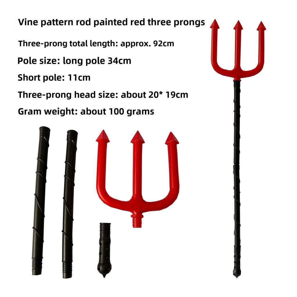 Halloween Trident Weapon: Vine Pattern Costume Accessory