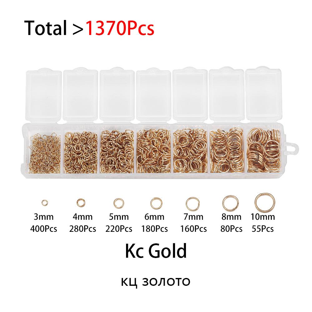 420 Stück/Karton Schmuckherstellungs-Kits Halsketten-Ketten Ohrhaken Kopf-Nadeln Biegeringe Karabinerverschluss DIY Schmuckzubehör Set Zubehör