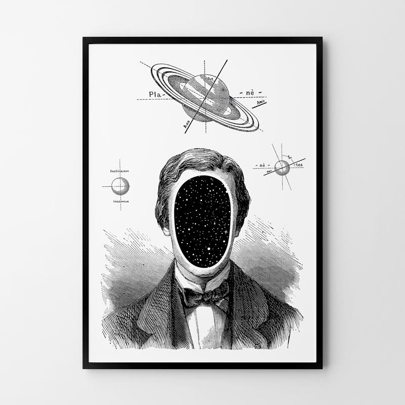 Poster Portrait Man Space
