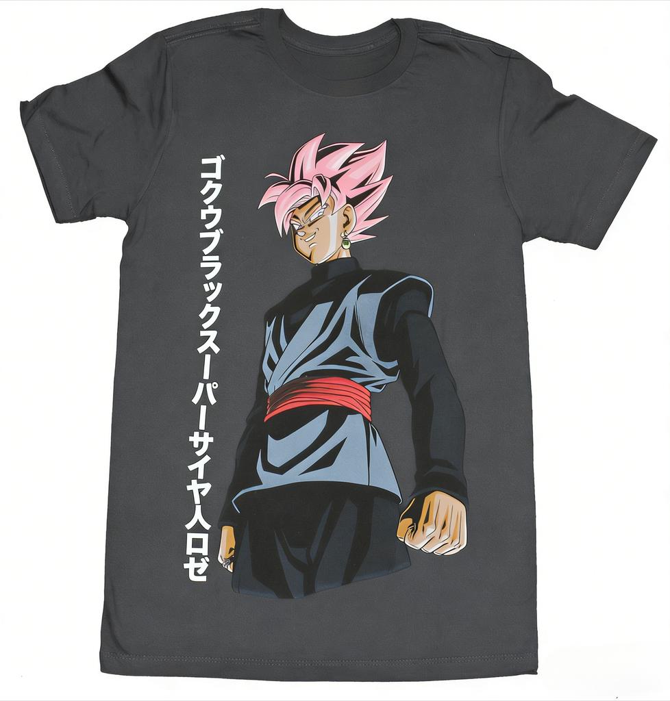 Dragon Ball Super TShirt Men Goku Black Super Saiyan Rosé Anime Graphic Short Sleeve Oversized Streetwear Loose Fit Anime Tee