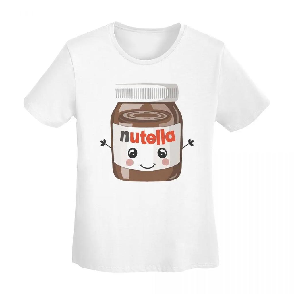 Koszulka Nutella Cutie Damska z Krótkim Rękawem Okrągły Dekolt Streetwear Bawełna Letnie Koszulki Streetwear