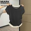 Women's Pleated Waist Short Sleeve T-Shirt