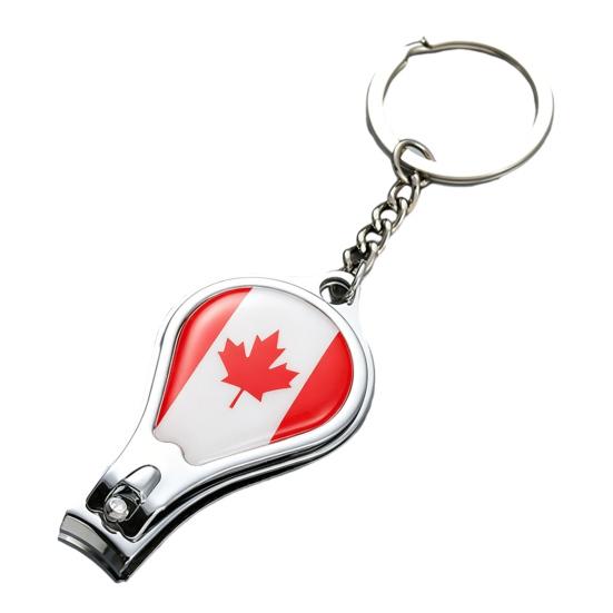 Football Match National Flag Nail Clippers, Stainless Steel Fingernail Cutter with Key Ring, 3-in-1 Bottle Opener Keychain, Soccer Fans