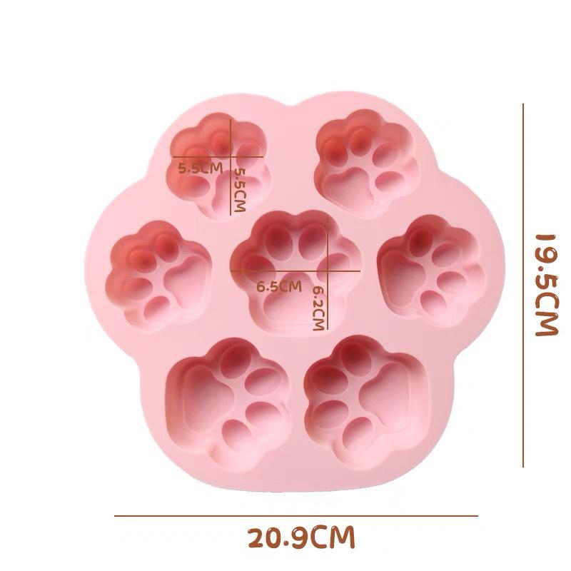 Cartoon Cat Paw Silicone Cake Mold - Food Grade, Creative Mooncake & Jelly Tray