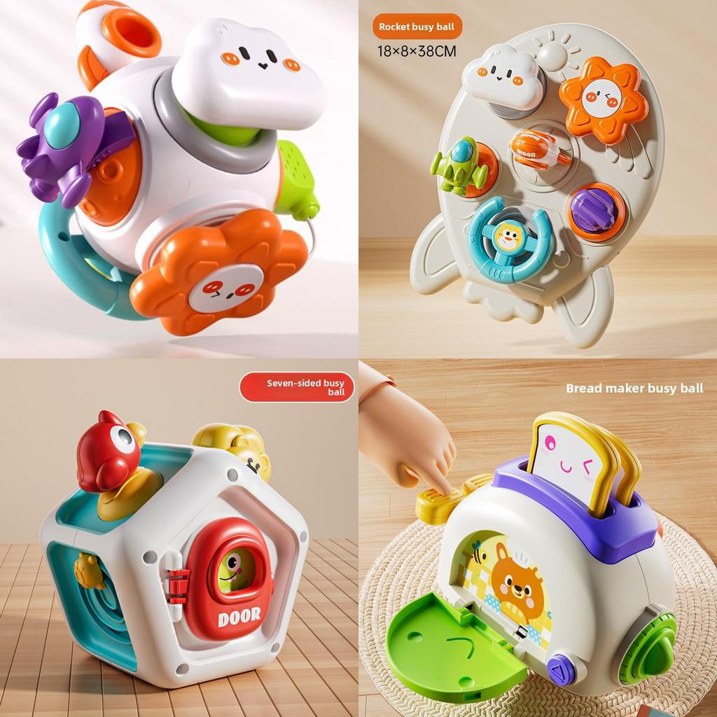 Baby Multifunction Seven Sided Busy Ball Sensory Toy For Early Education And Development