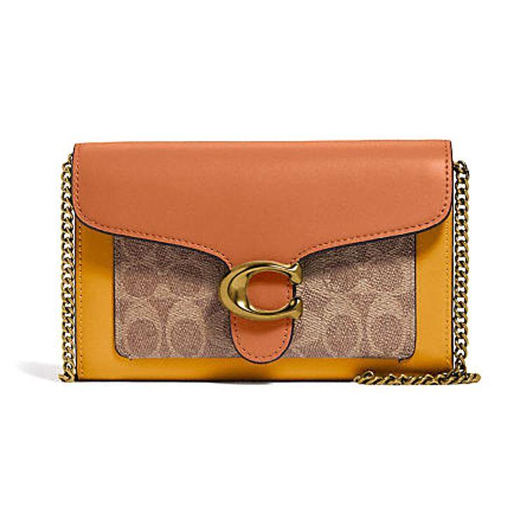 

Coach Tabby 20 Leather Crossbody Bag Chain Bag Shoulder Bag Women Bags Orange Khaki 86094-B4SZB Basic Set (Bag+Dust Bag)