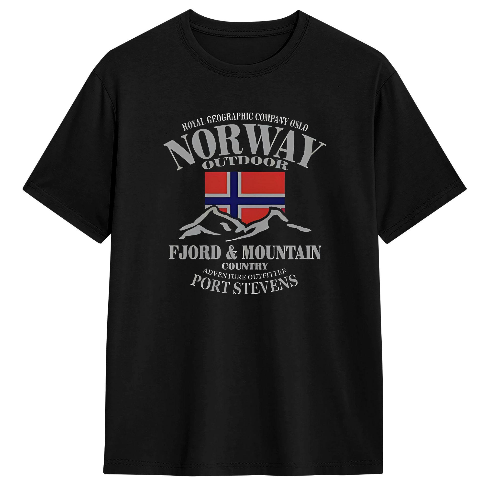 

Funny Norway Norwegian Flag T-Shirts Men Round Collar 100% Cotton T Shirt Short Sleeve Tees Birthday Present Tops 5XL різнокольоровий