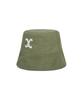 Bajal Va Curved 3D Logo Drop Bucket Hat Khaki